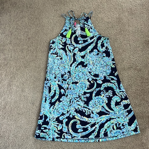 Lilly Pulitzer Margot swing dress in high tide scuba doo - Picture 3 of 4